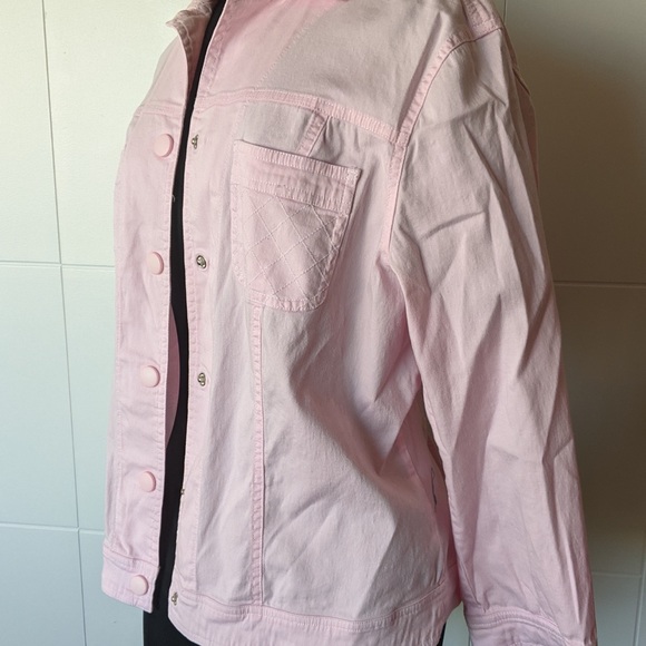 Vintage Pink Spanner Brand Snap Up Jacket wPockets - Picture 7 of 11
